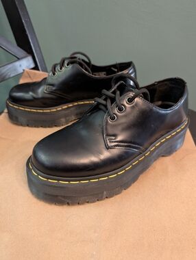 Dr. Martens 1461 Black Platform Quad Docs